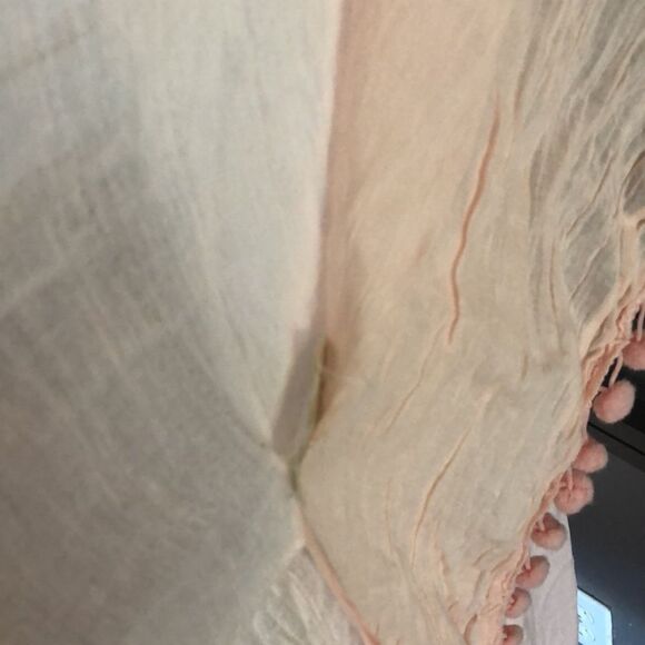 NWT Z&L peach gauze 100% cotton Palm palm beach cover up one size as is - Picture 11 of 11